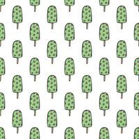 Seamless pattern with ice cream doodle for decorative print, wrapping paper, greeting cards, wallpaper and fabric vector