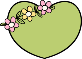 Retro Earth Day heart Pastel Doodle Drawing Cartoon png