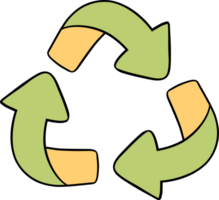 rétro Terre journée recycler signe pastel griffonnage dessin dessin animé png