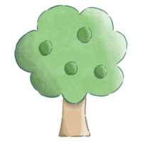 dibujado a mano acuarela árbol en maceta - primavera hogar decoración png