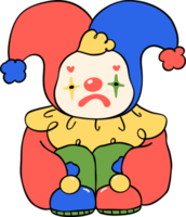 juguetón payaso dibujos animados linda y vibrante garabatear dibujo png