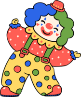 giocoso clowncore cartone animato carino e vivace scarabocchio disegno png