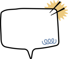 speech bubble balloon icon sticker memo keyword planner text box banner, flat transparent element design png