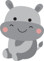 Cartoon baby Hippo png