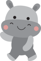 dessin animé bébé hippopotame png