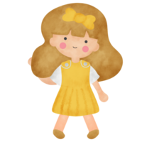 caricatura de niña linda png