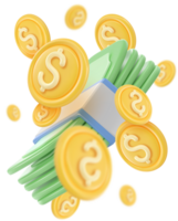 3d Symbol Geld, Bank Banknoten png