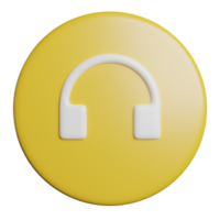 audio koptelefoon knop png