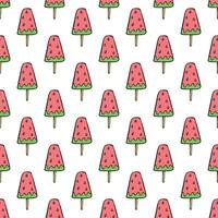 Seamless pattern with ice cream doodle for decorative print, wrapping paper, greeting cards, wallpaper and fabric vector