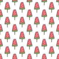 Seamless pattern with ice cream doodle for decorative print, wrapping paper, greeting cards, wallpaper and fabric vector