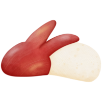 Conejo y manzana acuarela entonces linda png