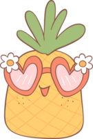 Groovy retrò estate ananas png