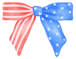 Coquette Ribbon Bow 4th of July watercolor png