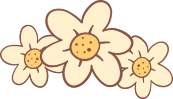 Groovy retro summer flower crown png