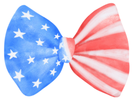 Coquette Ribbon Bow 4th of July watercolor png