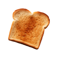 ein Scheibe von Toast Brot isoliert auf ein transparent Hintergrund, oben Aussicht png