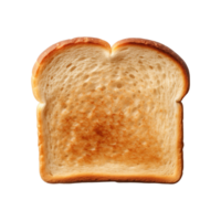 a slice of toast bread isolated on a transparent background, top view png