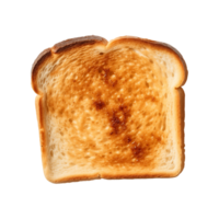 une tranche de pain grillé pain isolé sur une transparent arrière-plan, Haut vue png