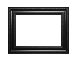une noir rectangulaire Cadre isolé sur une transparent arrière-plan, png