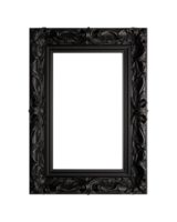 a black rectangular frame isolated on a transparent background, png