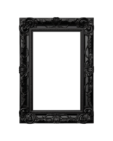 un negro rectangular marco aislado en un transparente fondo, png