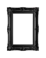 a black rectangular frame isolated on a transparent background, png