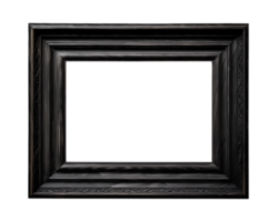 un negro rectangular marco aislado en un transparente fondo, png