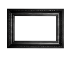 une noir rectangulaire Cadre isolé sur une transparent arrière-plan, png