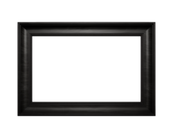 a black rectangular frame isolated on a transparent background, png