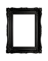 a black rectangular frame isolated on a transparent background, png