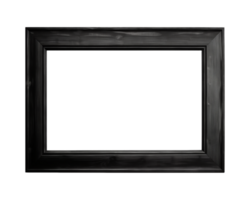 a black rectangular frame isolated on a transparent background, png