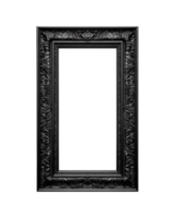 a black rectangular frame isolated on a transparent background, png