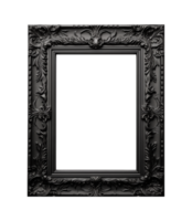 un negro rectangular marco aislado en un transparente fondo, png