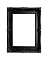 en svart rektangulär ram isolerat på en transparent bakgrund, png