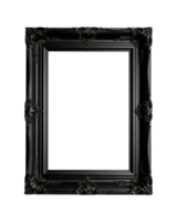 a black rectangular frame isolated on a transparent background, png