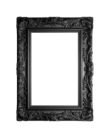 un negro rectangular marco aislado en un transparente fondo, png