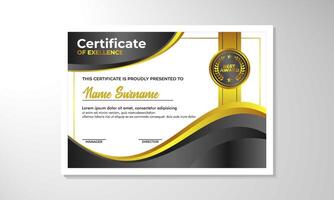 elegant gradient certificate design template vector