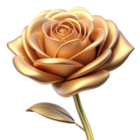 Get mesmerized by the exquisite beauty of a 3D image of a love rose, radiating romance and elegance in every petal. Perfect for expressing affection png