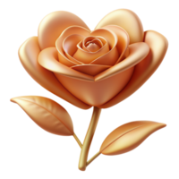 Get mesmerized by the exquisite beauty of a 3D image of a love rose, radiating romance and elegance in every petal. Perfect for expressing affection png