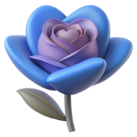 Get mesmerized by the exquisite beauty of a 3D image of a love rose, radiating romance and elegance in every petal. Perfect for expressing affection png