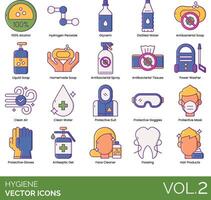 hygiene icon set vector