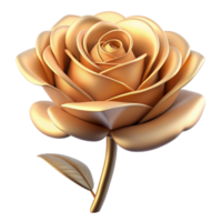 Get mesmerized by the exquisite beauty of a 3D image of a love rose, radiating romance and elegance in every petal. Perfect for expressing affection png