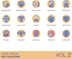 Game design icon set vector