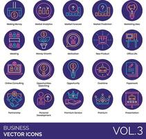 conjunto de iconos de negocios vector