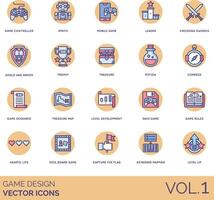 Game design icon set vector