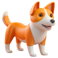 deslumbrante 3d imagem do uma lindo cachorro, exibindo intrincado detalhes e realista Renderização. perfeito para digital Projeto projetos png