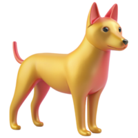 deslumbrante 3d imagem do uma lindo cachorro, exibindo intrincado detalhes e realista Renderização. perfeito para digital Projeto projetos png