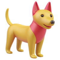 Stunning 3D image of a beautiful dog, showcasing intricate details and lifelike rendering. Perfect for digital design projects png