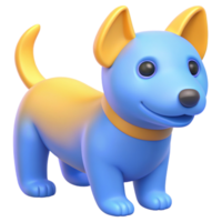 deslumbrante 3d imagem do uma lindo cachorro, exibindo intrincado detalhes e realista Renderização. perfeito para digital Projeto projetos png