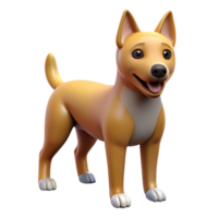 Stunning 3D image of a beautiful dog, showcasing intricate details and lifelike rendering. Perfect for digital design projects png